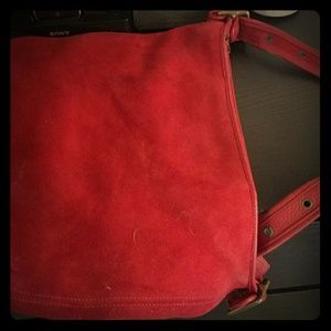 Coach Red Suede Purse